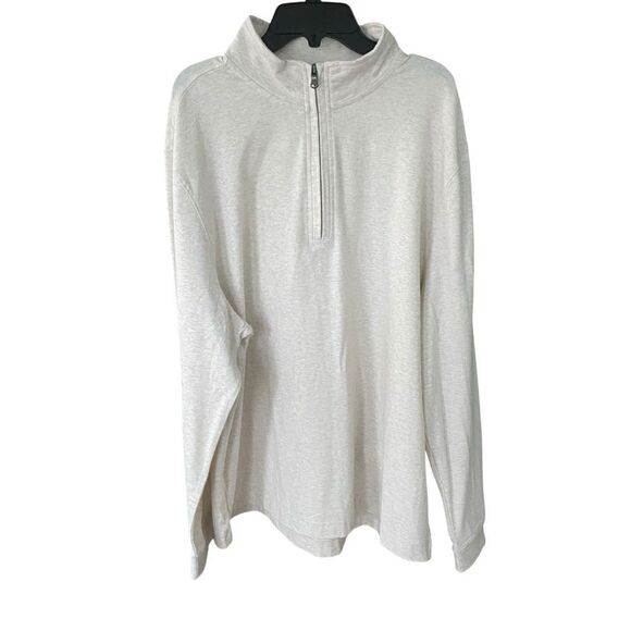 Saddlebred Men's Gray & White Quarter-Zip Pullover Sweater Size XL - Picture 1 of 4